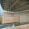Dřevěný přístřešek pro koně 3 x 9 m se závorami a dělícími stěnami